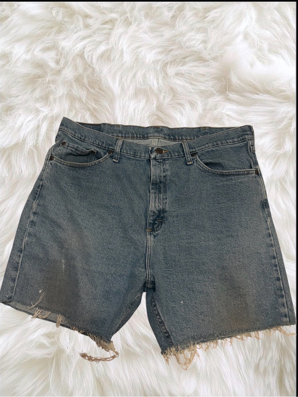 Wrangler Blue Cutoff Denim Shorts